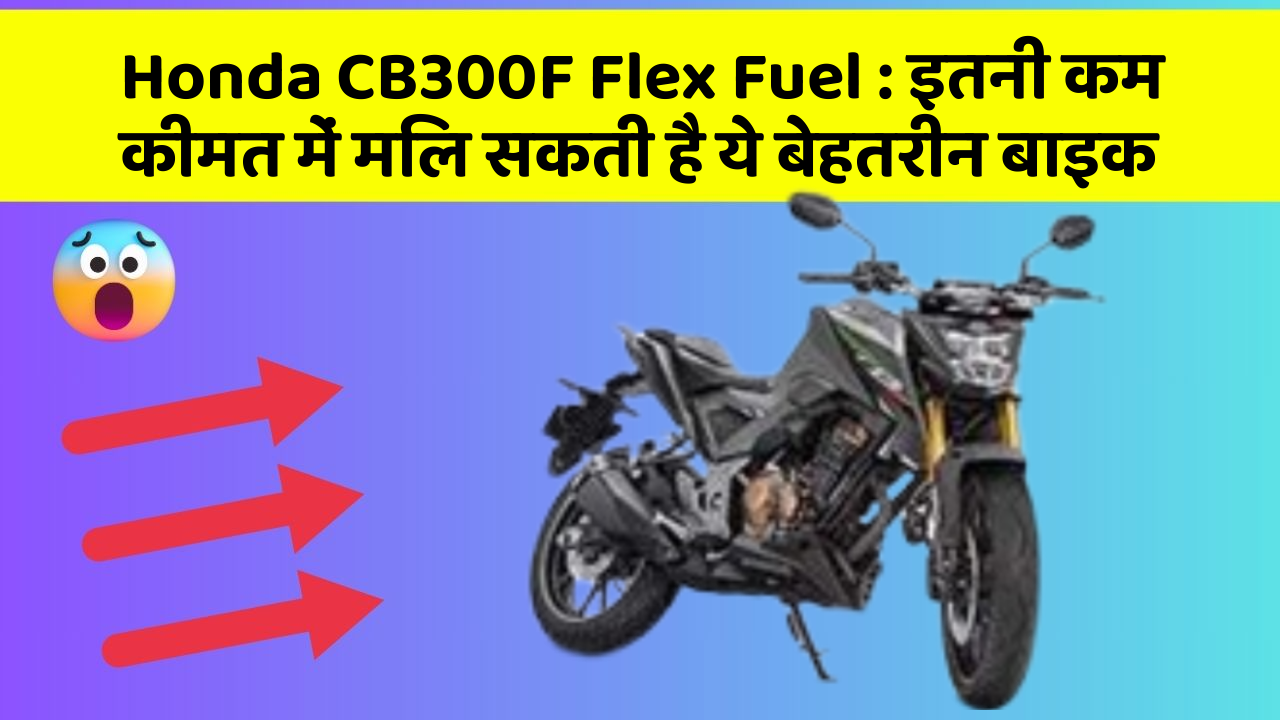 Honda CB300F Flex Fuel: इतनी कम कीमत में मिल सकती है ये बेहतरीन बाइक
